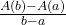 \frac{A(b)-A(a)}{b-a}