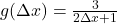 g(\Delta x) = \frac{3}{2 \Delta x + 1}