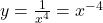 y = \frac{1}{x^4} = x^{-4}