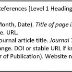 This images shows how the beginning of an APA references list appears on the page. See the accessible PDF from the column on the right for the contents.