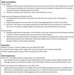 This image shows an example of a hybrid resume as it should appear on the page. Click the link at the end of the caption for an accessible PDF of this information.