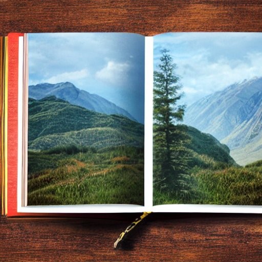 A book open to a picture of a grass-covered mountainside, representing a new chapter in the changing landscape of education